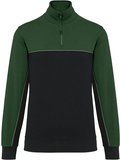 WK WK 404 Pracovní mikina s 1/4 zipem 20.W404 black/forest green WK WK 404 Pracovní mikina s 1/4 zipem 20.W404 black/forest green