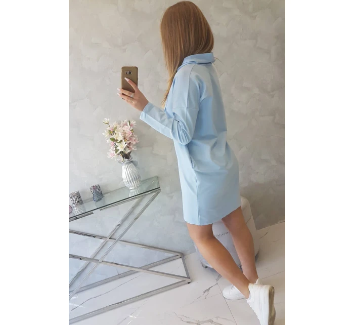 Šaty s kravatou modré Šaty s kravatou modré