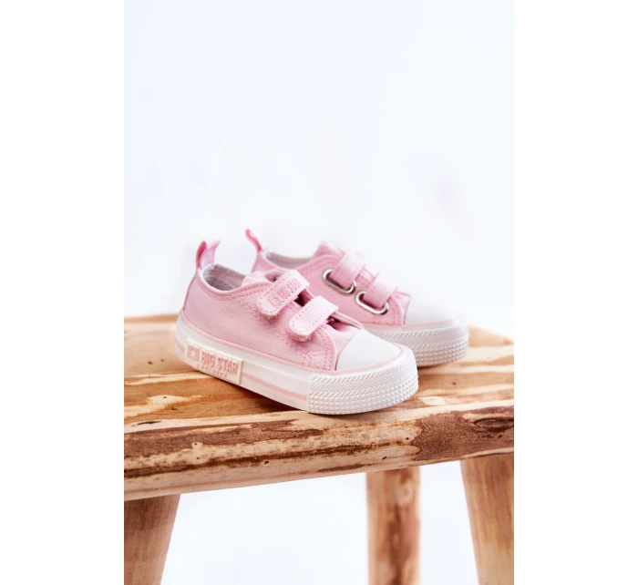 Dětské látkové tenisky se suchým zipem BIG STAR model 21594938 Růžová - Big Star Shoes Dětské látkové tenisky se suchým zipem BIG STAR model 21594938 Růžová - Big Star Shoes
