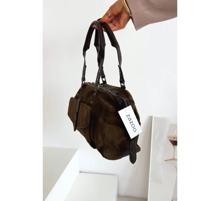 Kabelka z eko semiše Khaki model 21728353 - Boto