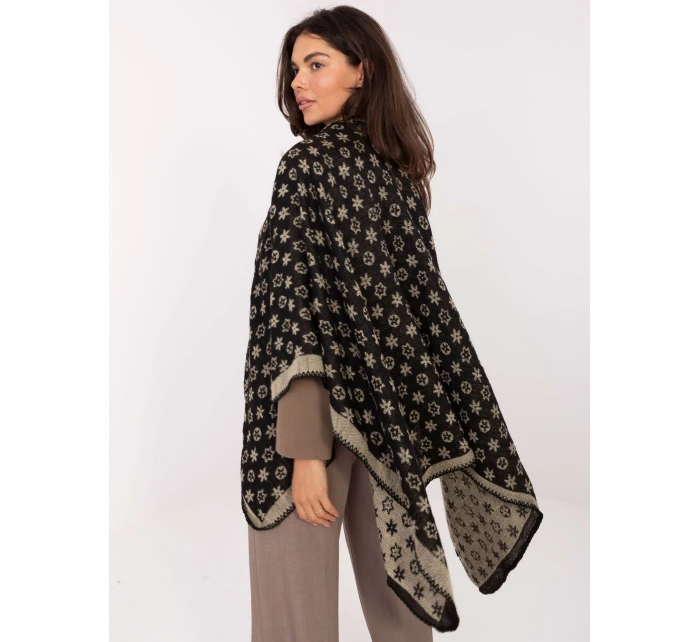 Poncho AT  czarno beżowy model 21334892 - FPrice