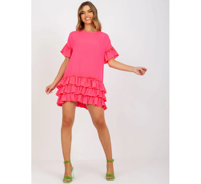 Šaty CHA SK 1422.19 fluo růžová