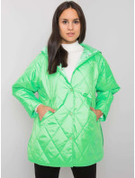 Dámská prošívaná bunda s kapucí Selah - fluo zelená