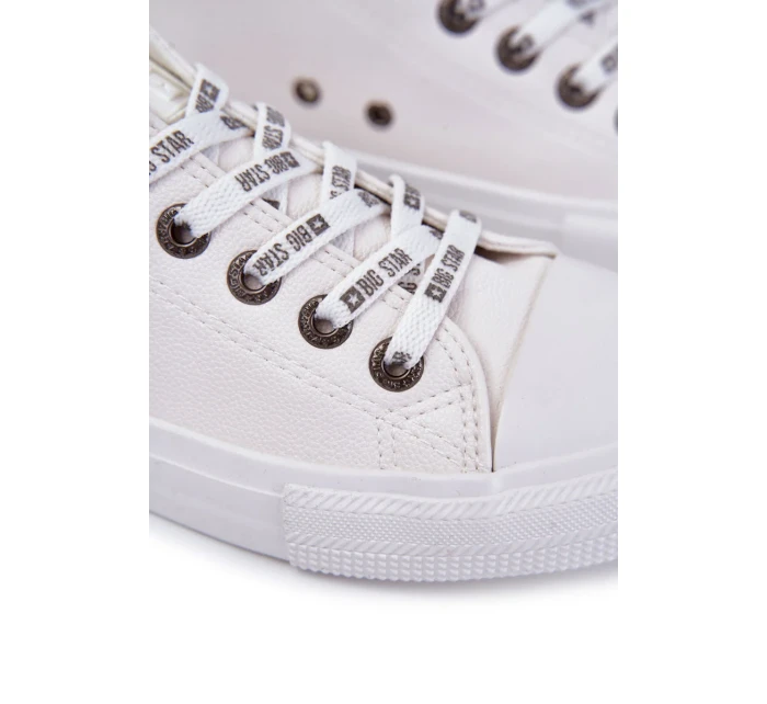 Pánské kožené tenisky Big Star KK174052 Bílá Pánské kožené tenisky Big Star KK174052 Bílá