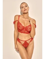 Dámské kalhotky Angel B-1146/3 Brazilian Červená s tělovou - Kinga