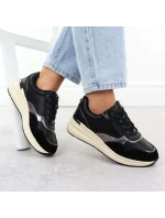 Dámské kožené polobotky  v černé barvě model 21905442 - FILIPPO