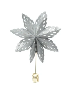 VÁNOČNÍ STROMEČEK HVĚZDA HROT 30CM PAPÍR STŘÍBRNÝ