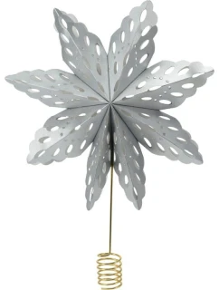 VÁNOČNÍ STROMEČEK HVĚZDA HROT 30CM PAPÍR STŘÍBRNÝ