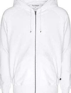 Pure Waste HJUB Unisex mikina s kapucí 74.HJUB white