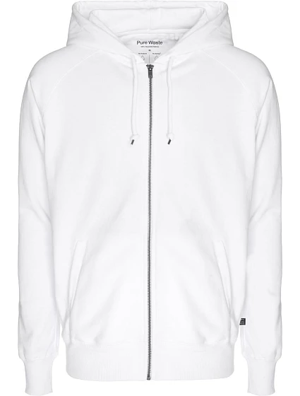 Pure Waste HJUB Unisex mikina s kapucí 74.HJUB white Pure Waste HJUB Unisex mikina s kapucí 74.HJUB white