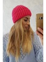 Čepice s rolováním Magda K293 fuchsiová Čepice s rolováním Magda K293 fuchsiová