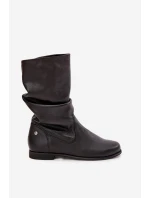 Dámské kožené kozačky model 21725114 černé - Maciejka