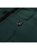 Tmavě zelená krátká dámská rozepínací mikina model 21224413 - LHD