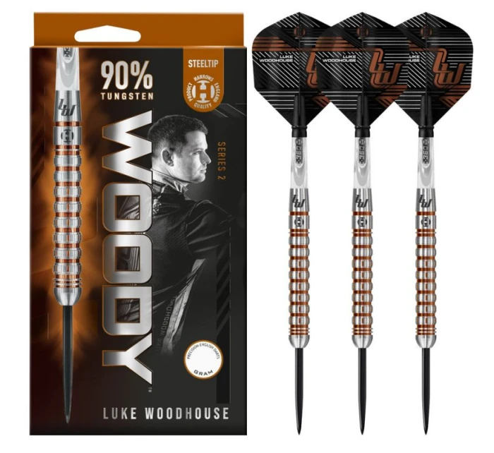 Harrows Woody Luke Woodhouse 2 90% steeltip šipky