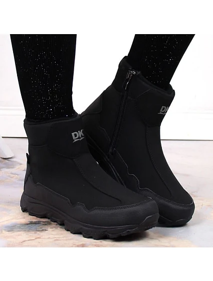 DK Jr model 22317825 nepromokavé zateplené sněhové boty černé - Inny DK Jr model 22317825 nepromokavé zateplené sněhové boty černé - Inny