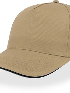 Atlantis Headwear Start Five Sandwich 5 panelová kšiltovka "Start Five Sandwich" 33.0039 khaki/navy