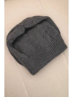 Dámská zimní čepice klasická s jemným vzorem model 21878041 grafitová - K-Fashion