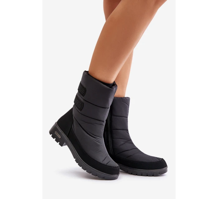 Dámské Sněhule Na Zip Progress PROGJ-21-16 Černé Dámské Sněhule Na Zip Progress PROGJ-21-16 Černé