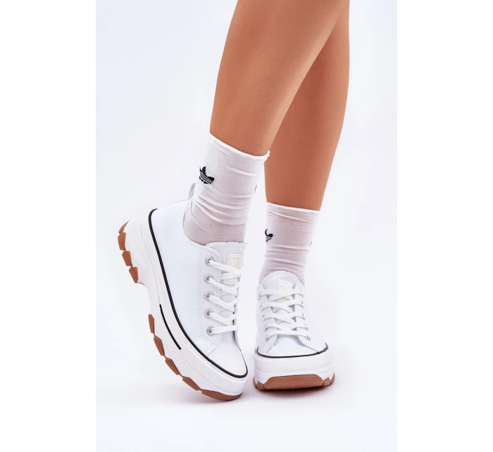 Nízké Dámské Tenisky Na Platformě Bílé model 21683102 - EVENTO Nízké Dámské Tenisky Na Platformě Bílé model 21683102 - EVENTO