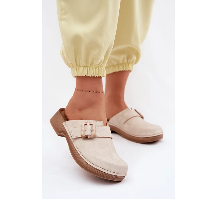 Dámské s přezkou  Světle béžové model 22094903 - Inblu