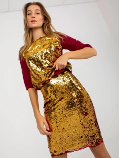 Sukně LK SD 507019.49 bordó