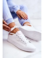 Dámské klasické tenisky Big Star - bílé/růžové Dámské klasické tenisky Big Star - bílé/růžové