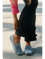 Dámské mokasíny z broušené kůže Big Star – modré Dámské mokasíny z broušené kůže Big Star – modré