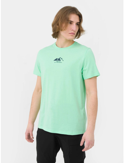 Pánské tričko z organické bavlny 4FSS23TTSHM486-42N zelené - 4F