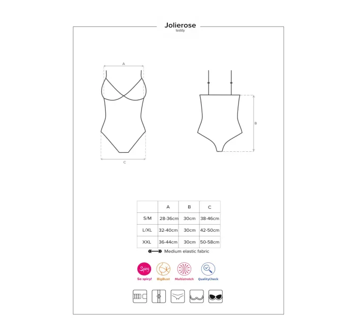 Pikantní body Jolierose teddy - Obsessive