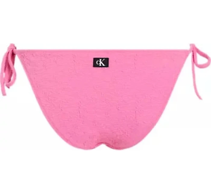 Dámské plavkové kalhotky STRING SIDE TIE BIKINI  růžové  model 19580580 - Calvin Klein