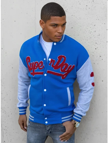 Pánská modrá mikina na zip FashionStreet BX5447