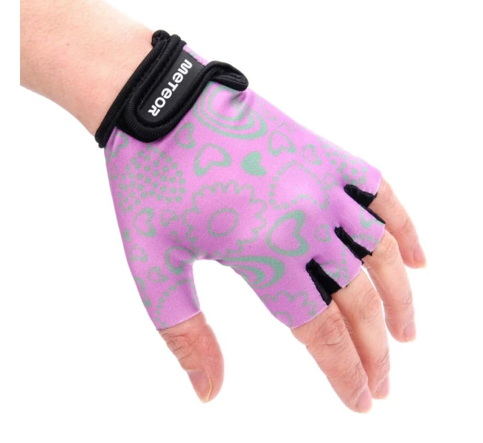 Cyklistické rukavice Flower Jr model 21369398 - Meteor