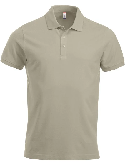 Clique Classic Lincoln S/S Pánské piqué polo z těžké bavlny 67.8244 light khaki Clique Classic Lincoln S/S Pánské piqué polo z těžké bavlny 67.8244 light khaki