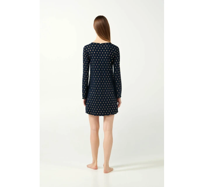 Vamp - Noční košilka s elegantním zlatým potiskem 21835 - Vamp Vamp - Noční košilka s elegantním zlatým potiskem 21835 - Vamp