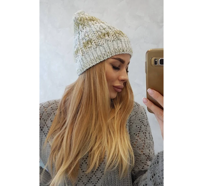 Fleecová čepice Melisa K241 mint+olive