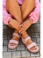 Dámské sandály na platformě Big Star NN274753 růžové Dámské sandály na platformě Big Star NN274753 růžové