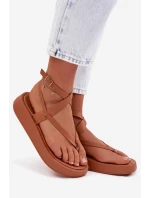 Dámské sandály na platformě Camel model 22038420 - Boto