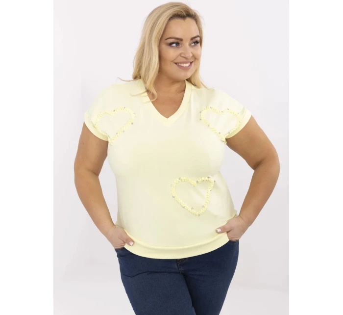 Bluzka RV BZ model 21072724 jasny żółty - FPrice Bluzka RV BZ model 21072724 jasny żółty - FPrice
