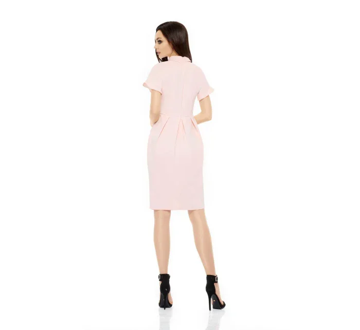 Dámské společenské šaty s a krátkým rukávem dlouhé Růžová / M model 15042946 - Lemoniade Dámské společenské šaty s a krátkým rukávem dlouhé Růžová / M model 15042946 - Lemoniade