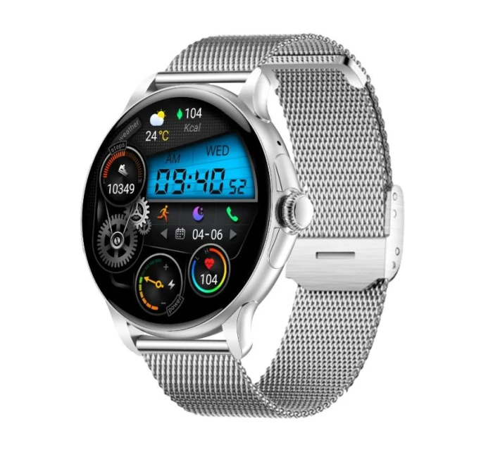 Dámské chytré hodinky Rubicon RNCF35 SILVER Náramek + řemínek Dámské chytré hodinky Rubicon RNCF35 SILVER Náramek + řemínek