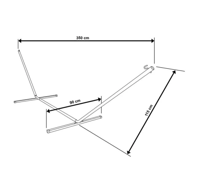 Kovový stojan HAMMOTA RACK 374x91x111CM