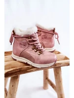 Dětské zateplené kozačky na zip Big Star model 21599161 Růžove - Big Star Shoes Dětské zateplené kozačky na zip Big Star model 21599161 Růžove - Big Star Shoes