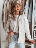 Dámská přechodná prošívaná vesta VESOLITA světle šedá FashionStreet TY4882