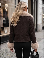 Dámská zimní bunda s kožešinou, hnědá, FashionStreet TY5704 Dámská zimní bunda s kožešinou, hnědá, FashionStreet TY5704