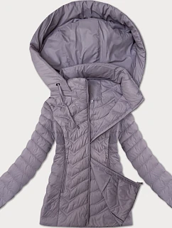 Dámská prošívaná bunda s kapucí J Style light heather (16M9238-35)
