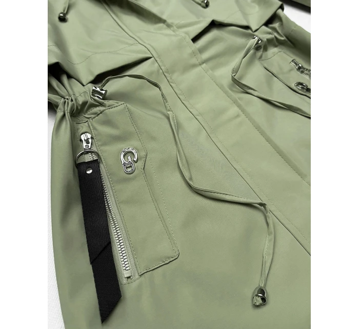 Lekka parka damska na podszewce Goodlookin khaki (KK60407-5#)