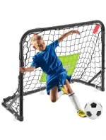 SADA 2 KOVOVÝCH BRANEK SE SÍTÍ A PUMPIČKOU NA MÍČE 60X45X24CM ENERO SADA 2 KOVOVÝCH BRANEK SE SÍTÍ A PUMPIČKOU NA MÍČE 60X45X24CM ENERO