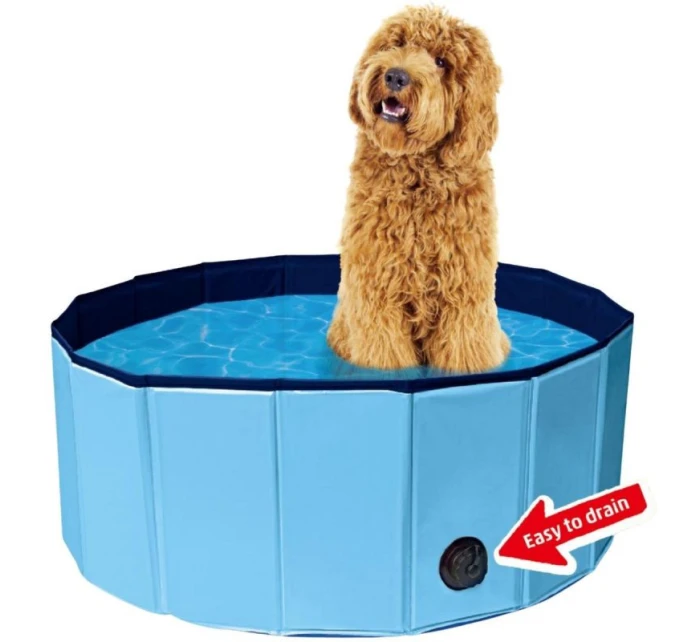 SKLÁDACÍ ZAHRADNÍ BAZÉN PRO PSY 80X30CM MODRÝ MAXXPRO