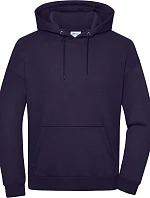 Daiber 8052 Těžká unisex mikina s kapucí 02.8052 deep purple