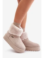 Sněhule na platformě s kožíškem Big Star model 21676120 Světle béžové - Big Star Shoes Sněhule na platformě s kožíškem Big Star model 21676120 Světle béžové - Big Star Shoes